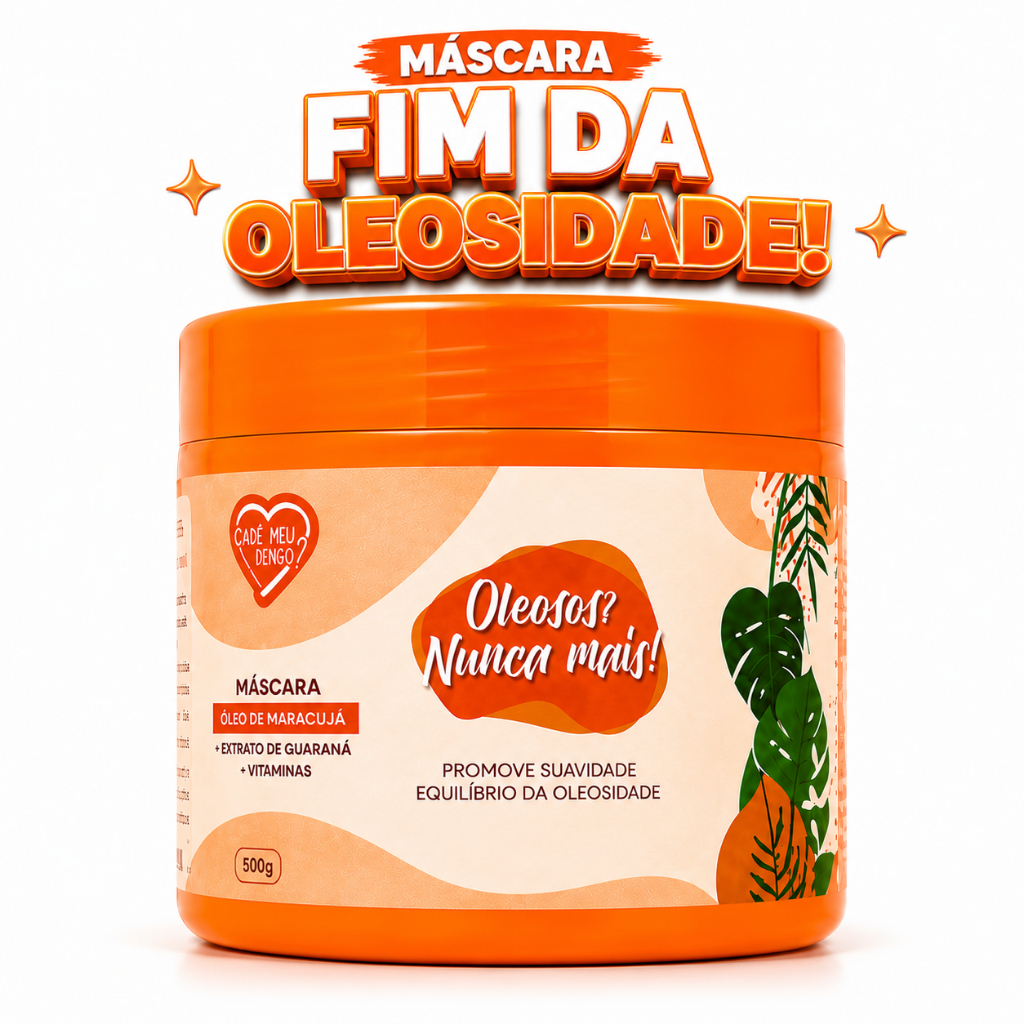 Máscara Capilar para Cabelos Oleosos 500g Controle da Oleosidade Hidratação Leve Nutrição Capilar Cadê Meu Dengo