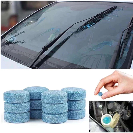 Kit 10 Peça Limpador De Parabrisa De Carro Detergente Limpa Vidros Concentrado Dose Filme Efervescente Sólido