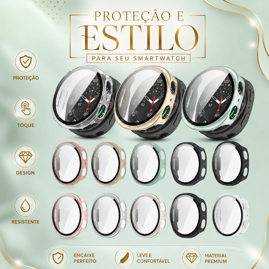 Capa Case com Película para Samsung Galaxy Watch 8