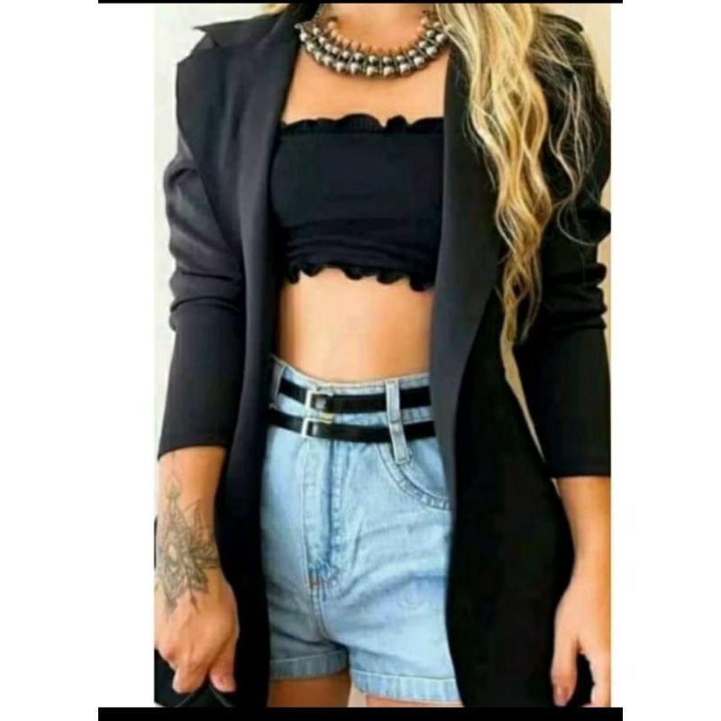 casaco bleizer feminino LONGO máx p m g gg sobretudo