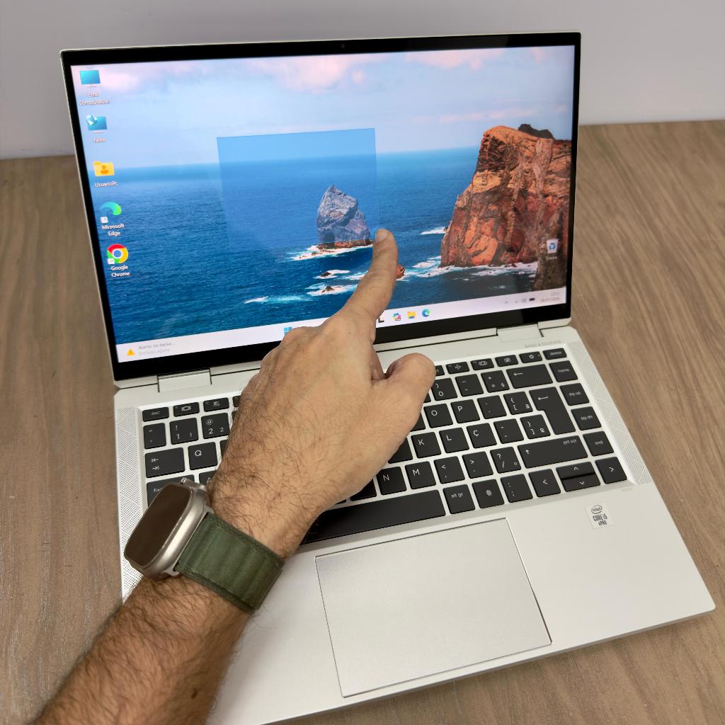 Notebook HP EliteBook x360 1040 G7 2 em 1 - Core i5 10a/ 16GB/ SSD 256GB/ Tela 14 FHD Touch/ Win 11 Pro