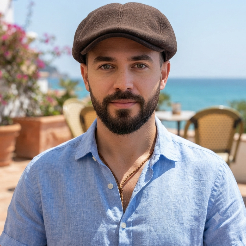 Boina Masculina Chapéu Aba Curvada Preto Marrom Cinza Estiloso Italiano Moderno Moda Peaky Blinders