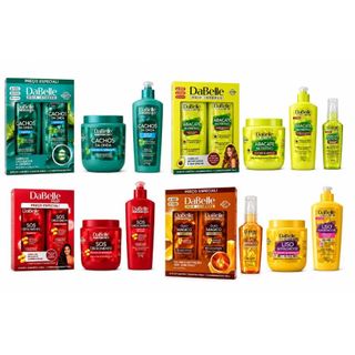 Kit DaBelle Shampoo 250ml/Condicionador 175ml/Máscara 400g/Creme de Pentear 270g/Óleo Finalizador 45ml