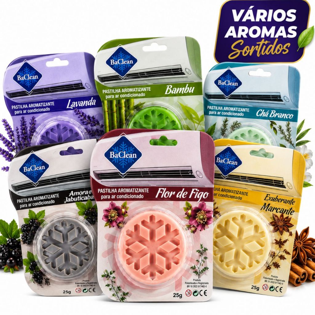 Pastilha Aromatizante para Ar Condicionado Split 25g Vários Aromas