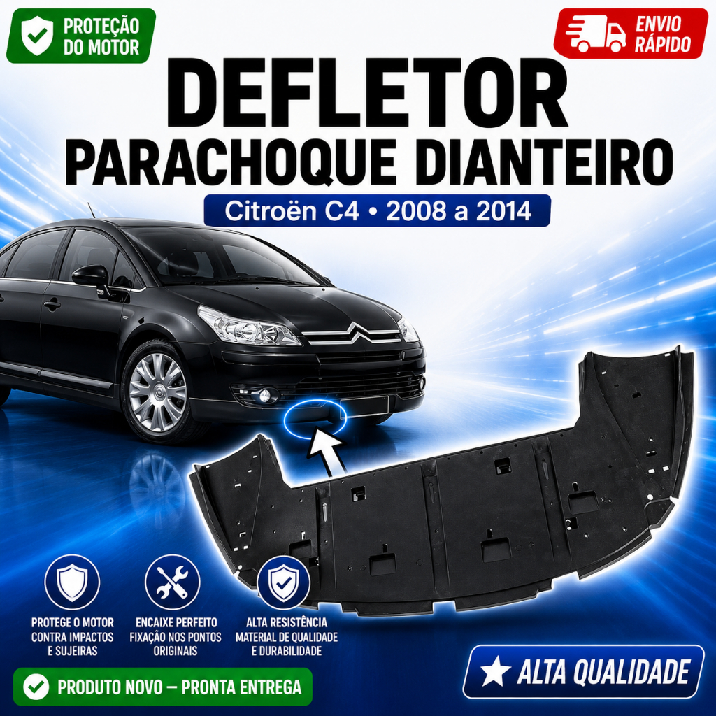 Defletor Parachoque Dianteiro Citroën C4 2008 2009 2010 2011 2012 2013 2014