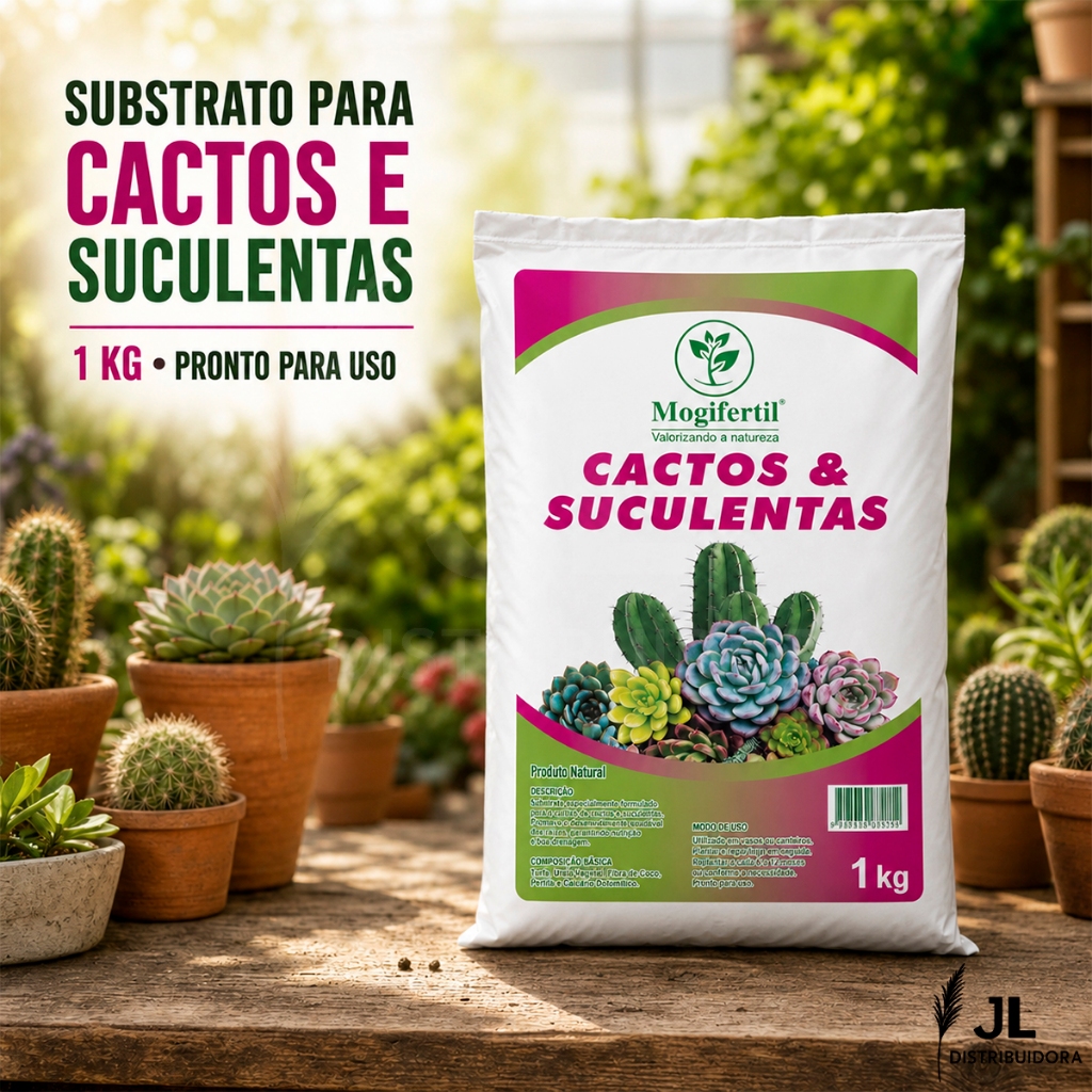 Terra para Cactos e Suculentas Mogifertil Substrato de 1 a 4kg