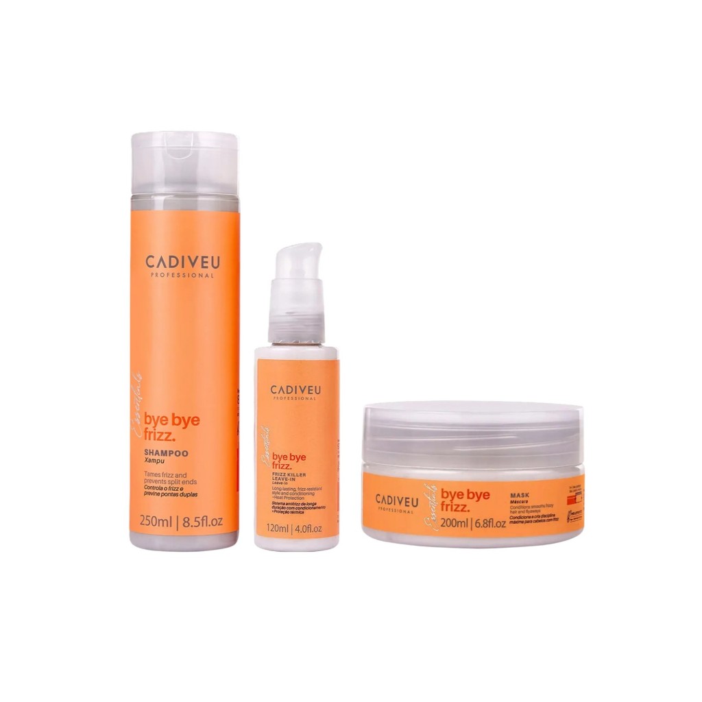 Cadiveu Kit Bye Byer Frizz Shampoo + Leave-in e Mascara