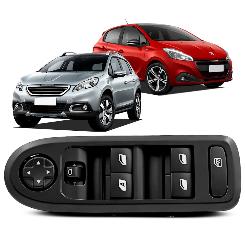 Botão Comando Vidro Elétrico Retrovisor Peugeot 208 2013 a 2020 2008 2014 a 2021