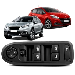Botão Comando Vidro Elétrico Retrovisor Peugeot 208 2013 a 2020 2008 2014 a 2021