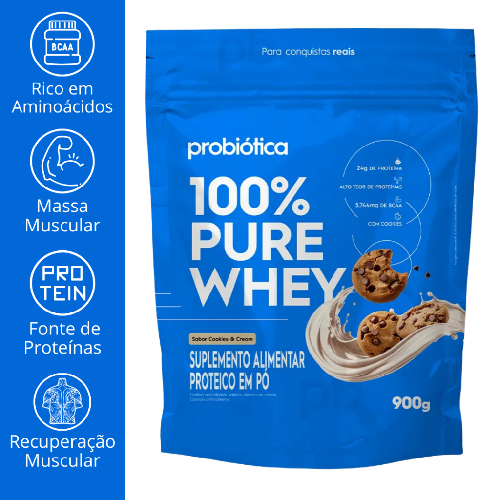 100% PURE WHEY 900G REFIL - PROBIÓTICA