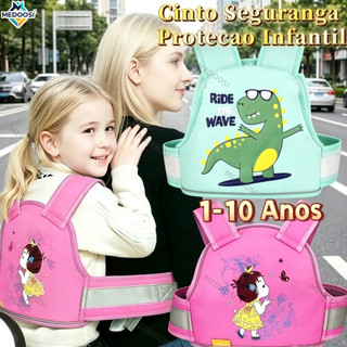 MEDOOSI Colete de Cinto Segurança Proteção Infantil | Arnês Ajustável e Anti-Queda para Motocicleta e Bicicleta