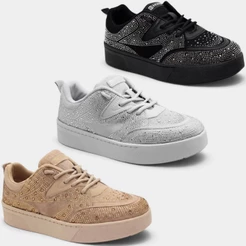 Tênis Ramarim Casual Sneaker Strass Feminino Original
