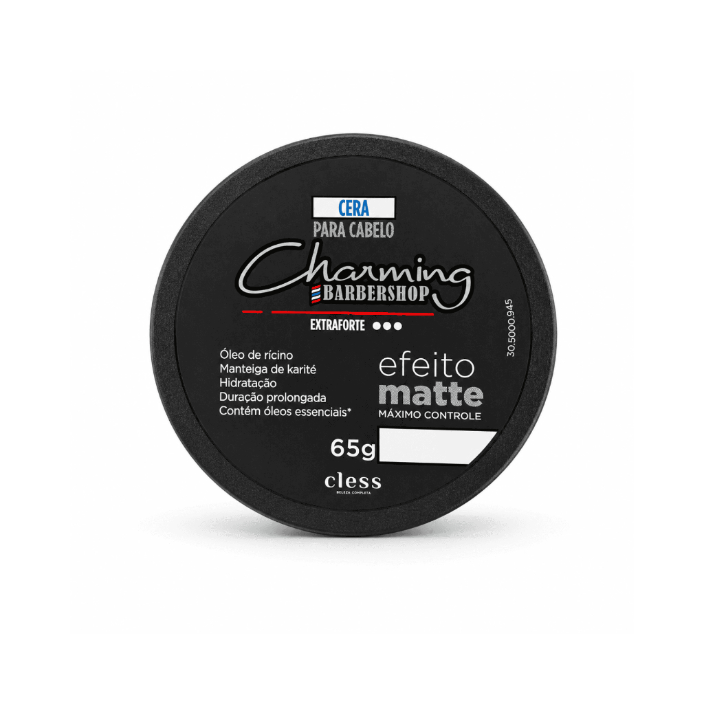 Cera para cabelo Efeito Matte Fixação extra forte Barbershop 65g