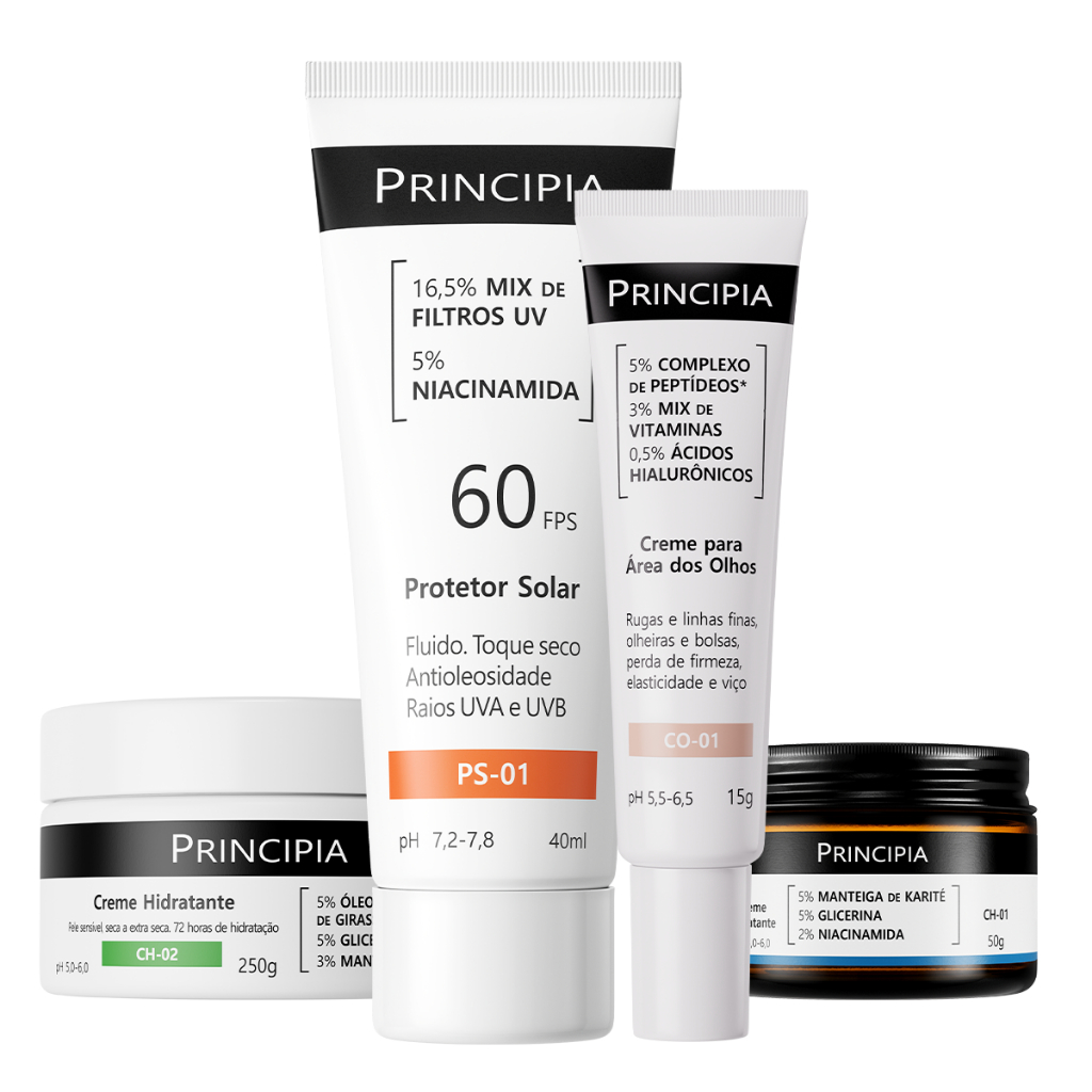 Principia Kit Creme Para os olhos CO-01 + Ch-01 + Ch-02 250g+ Ps-01 FPS 60