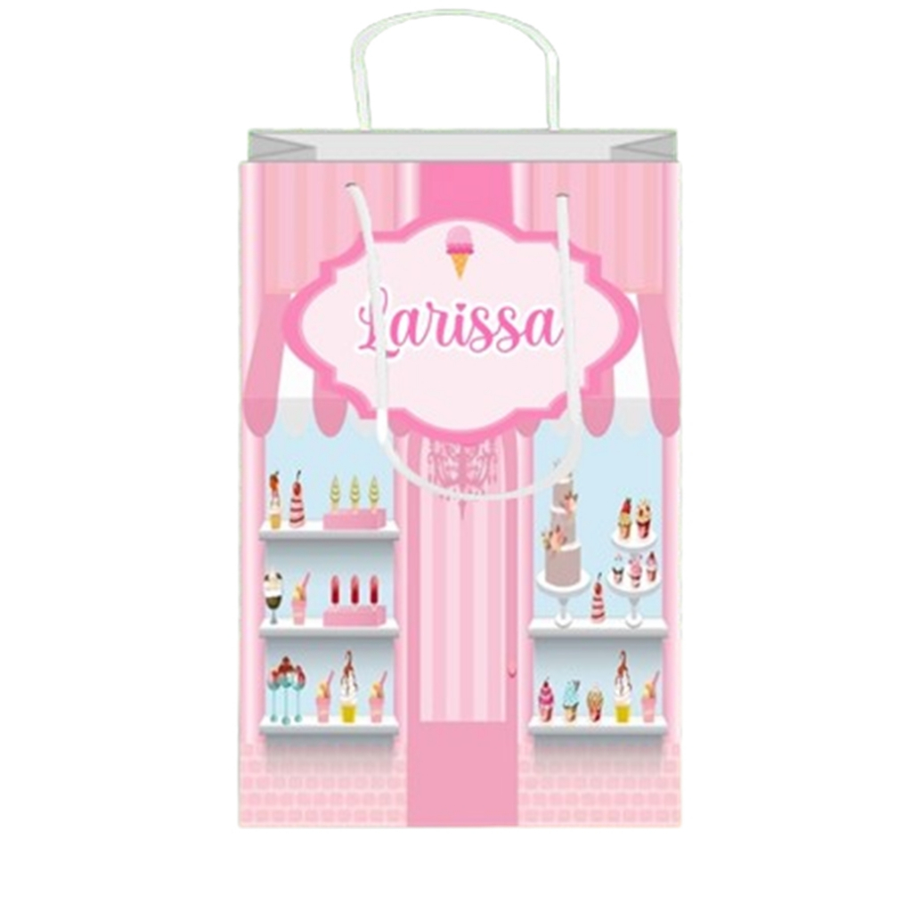 Sacolinha Confeitaria Personalizada para Aniversário/ Lembrancinha Festa Infantil / Qualquer nome e idade