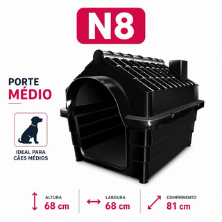 Casinha N8 N6 Casa Plástica Desmontável Cachorros Cães Médio Pequeno Porte
