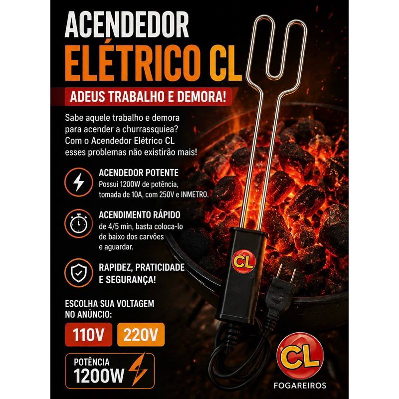 Imagem Acendedor de Churrasqueira Elétrico