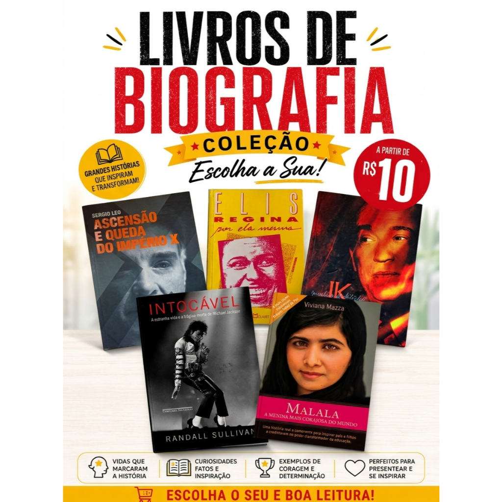 Livro de Biografia - Coleção - Escolha a Sua!