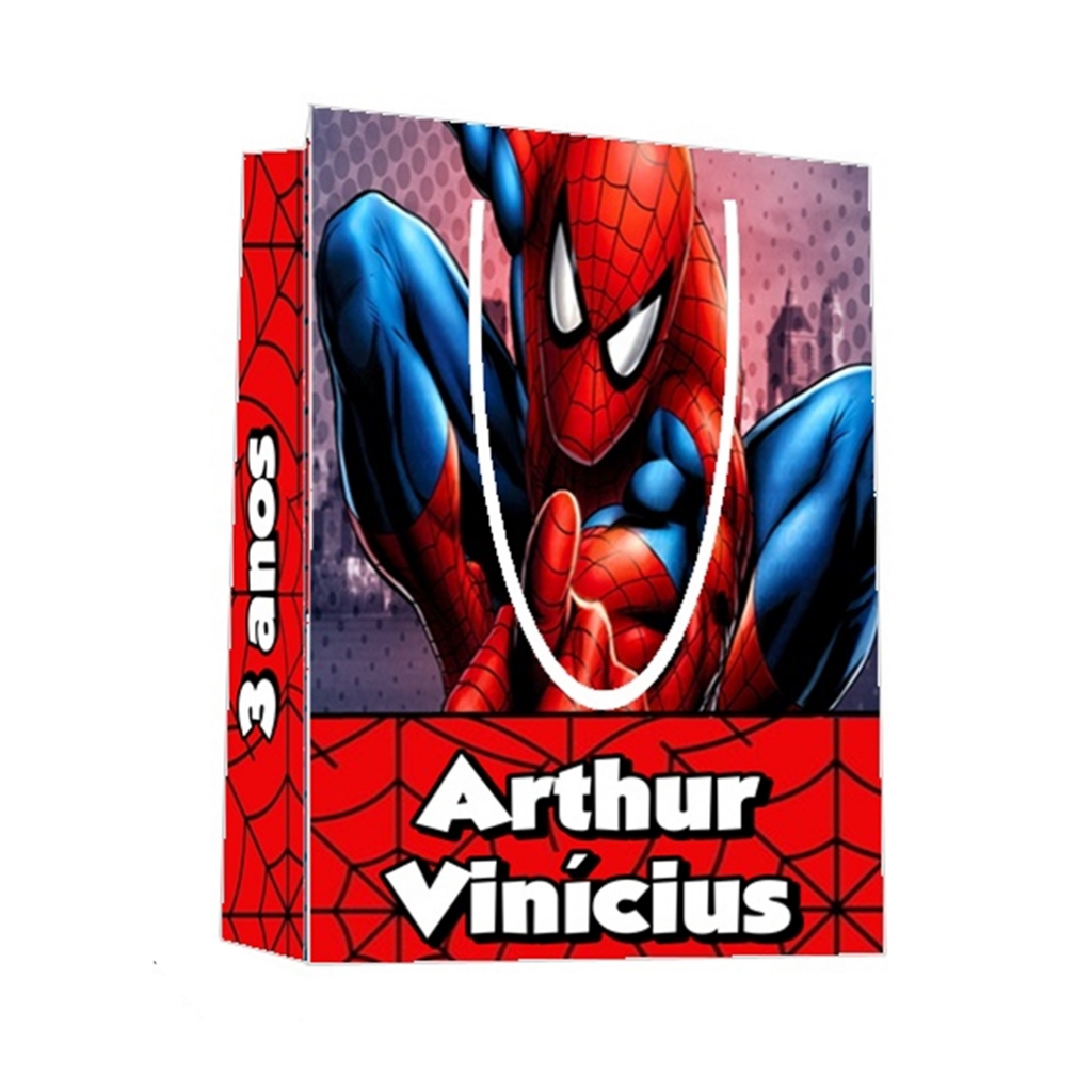 Sacolinha Homem Aranha Personalizada para Aniversário/ Lembrancinha Festa Infantil / Qualquer nome e idade