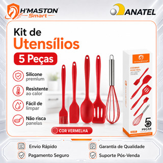 H'MASTON Kit Utensílios De Cozinha De Silicone Kit Colher De Silicone Kit Cozinha Utensílios Kit Colheres Silicone DJ07