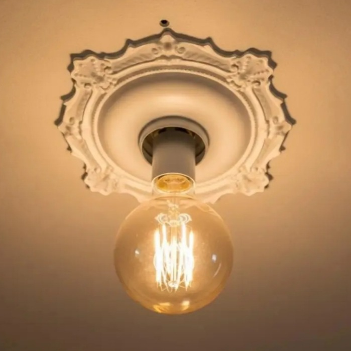 PLAFON/SOQUETE/SUPORTE DE LAMPADA/PLAFON COM SOQUETE PORCELANA ELITE COLONIAL BRANCO RETRO VITANGE COLONIAL