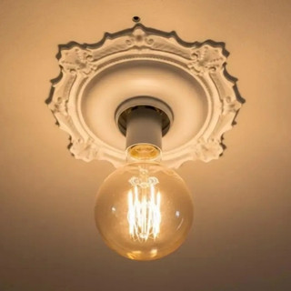 PLAFON/SOQUETE/SUPORTE DE LAMPADA/PLAFON COM SOQUETE PORCELANA ELITE COLONIAL BRANCO RETRO VITANGE COLONIAL