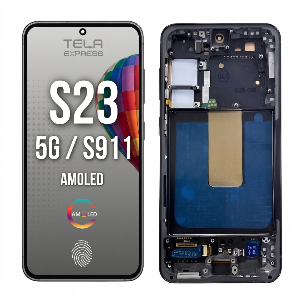 Tela Touch Display Compatível Galaxy S23 5G S911 Amoled Biometra Aro