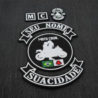 Patch Bordado Para Motocasais Personalizado - Bordado Patch Motoclube