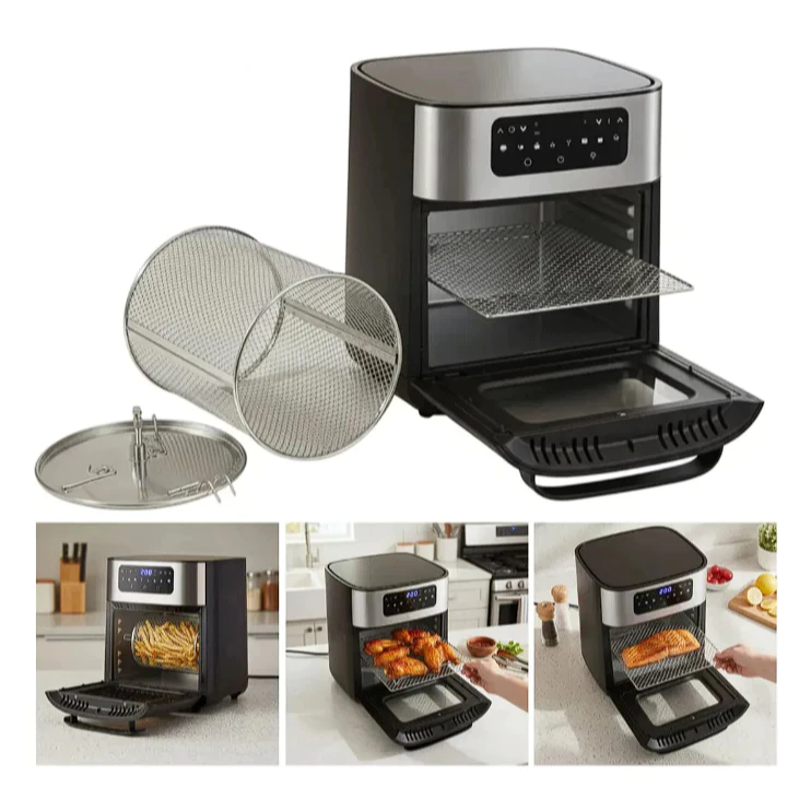 Fritadeira Eletrica Airfryer Oven Sem Óleo Digital 1700w 12l Antiaderente 360 - Fritadeira 3,8L