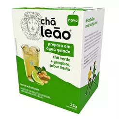 Chá Verde Gengibre Limão Gelado Leão 10 Sachês