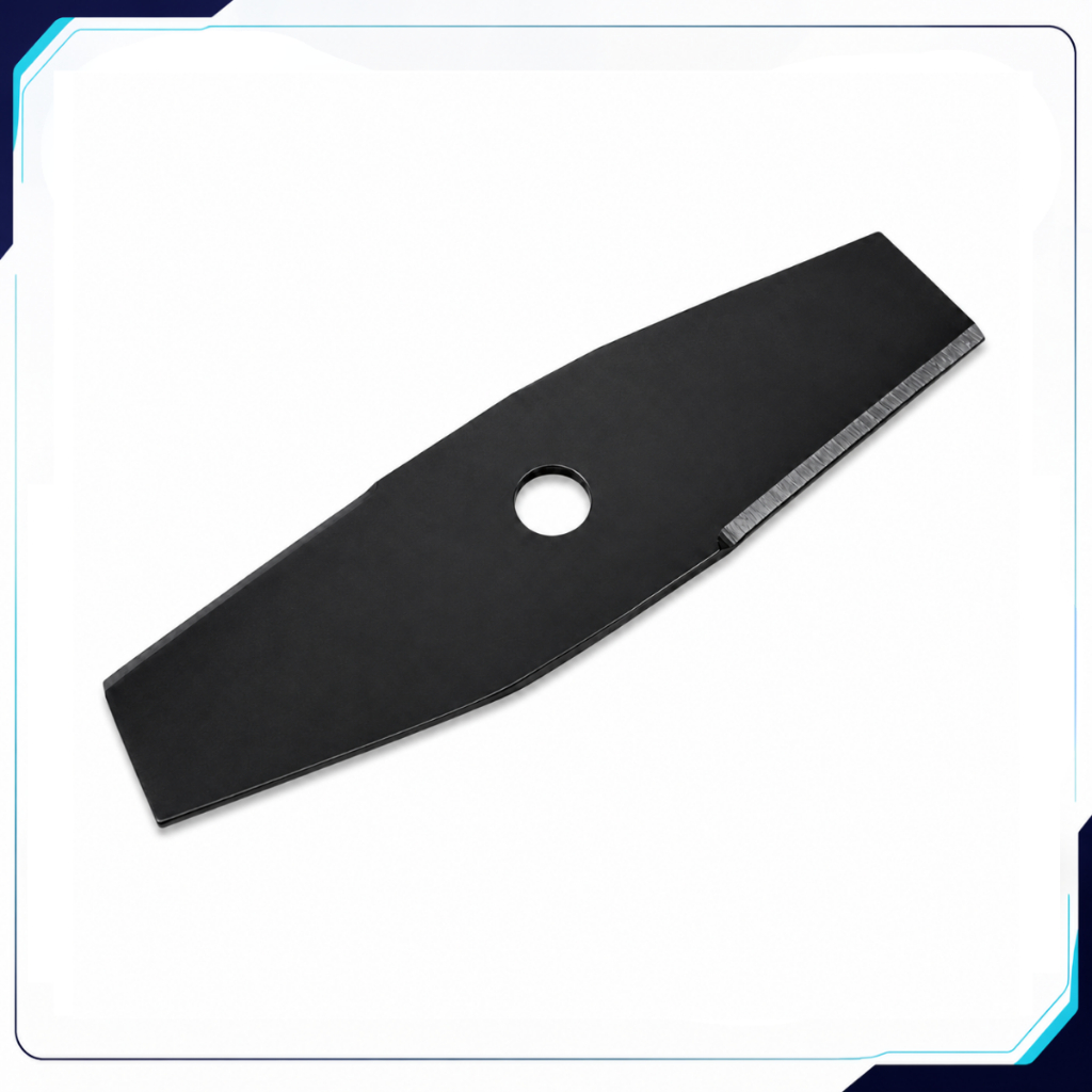 Lâmina Faca 2 Pontas Roçadeira 35cm Furo 25,5mm Aço Para Corte De Mato