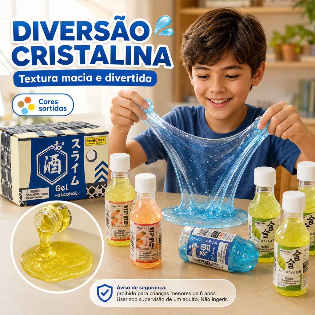 4/8/12 Unidades Slime Cristal Gel Slime Geleca Anti Stress Cores Sortidas Brinquedo Sensorial