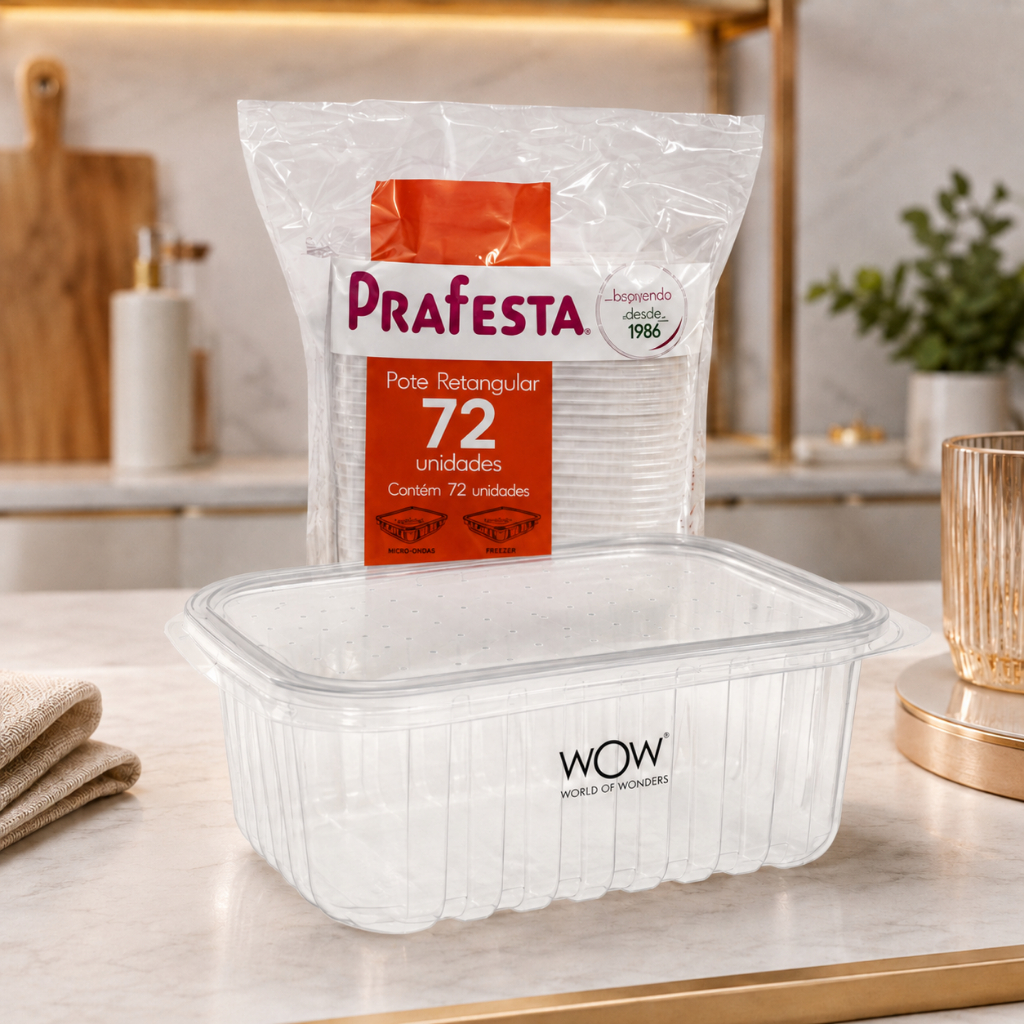 Kit 72 Pote Descartável 500ml Freezer Microondas Marmita