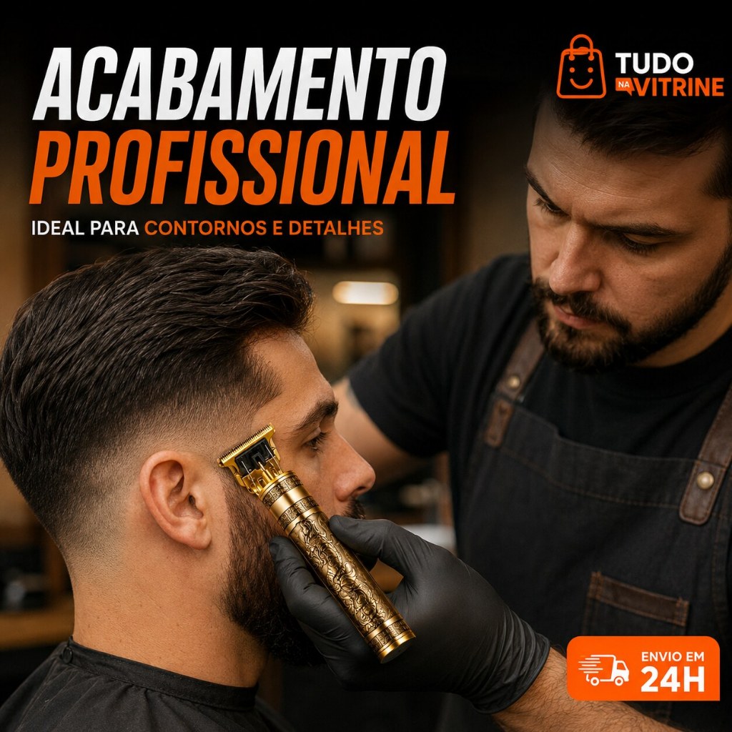 Máquina Cortar Cabelo T9 Profissional Recarregável USB Aparador de Barba Cabelo Acabamento Precision Trimmer