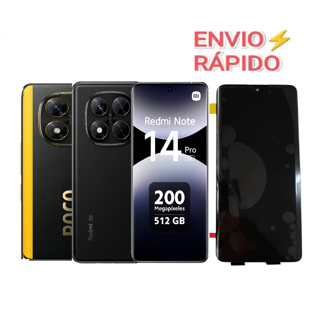 Tela AMOLED Redmi Note 14 Pro 5G Frontal Curva com Digital Sem Aro Display Premi