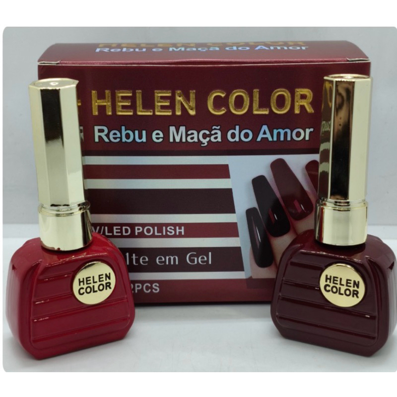 Kit Esmalte em Gel - Rebu e Paixão no Toque 15ml - Helen Color