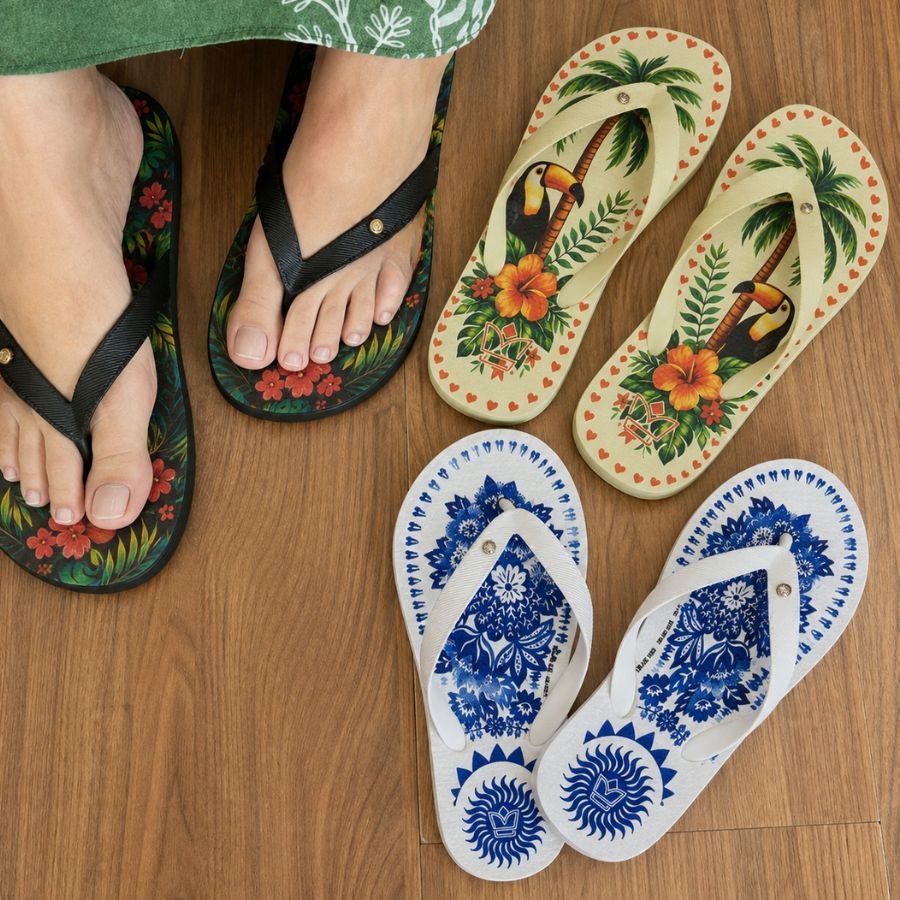 Coleção 3 Pares de Chinelo Leve Original Estilo Verão Conforto e Elegância para o Seu Dia a Dia