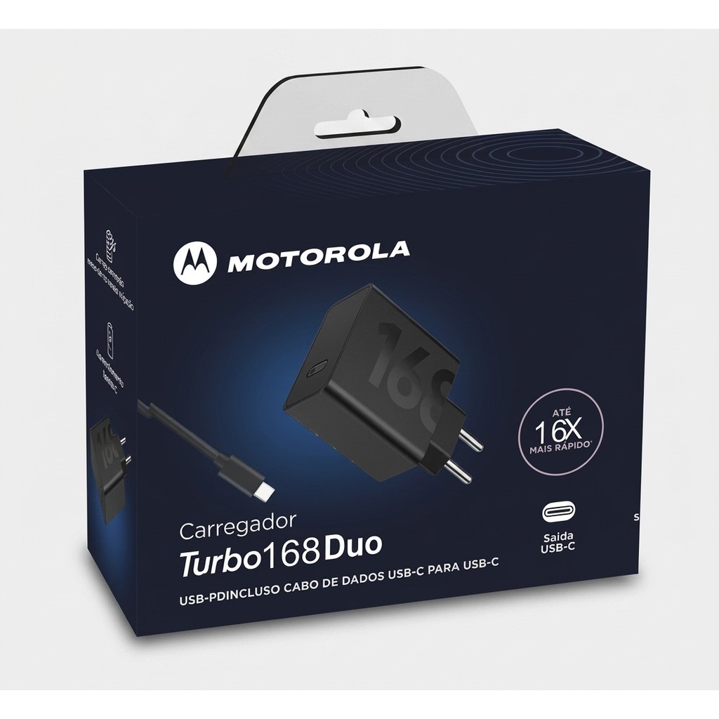 Carregador Motorola Ultra Turbo 168W TipoC