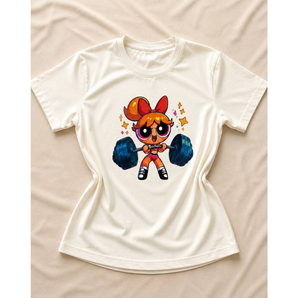 Camiseta Meninas Superpoderosas Florzinha Camisa 100% Algodão Feminina T-Shirt Treino Academia Lindinha Docinho