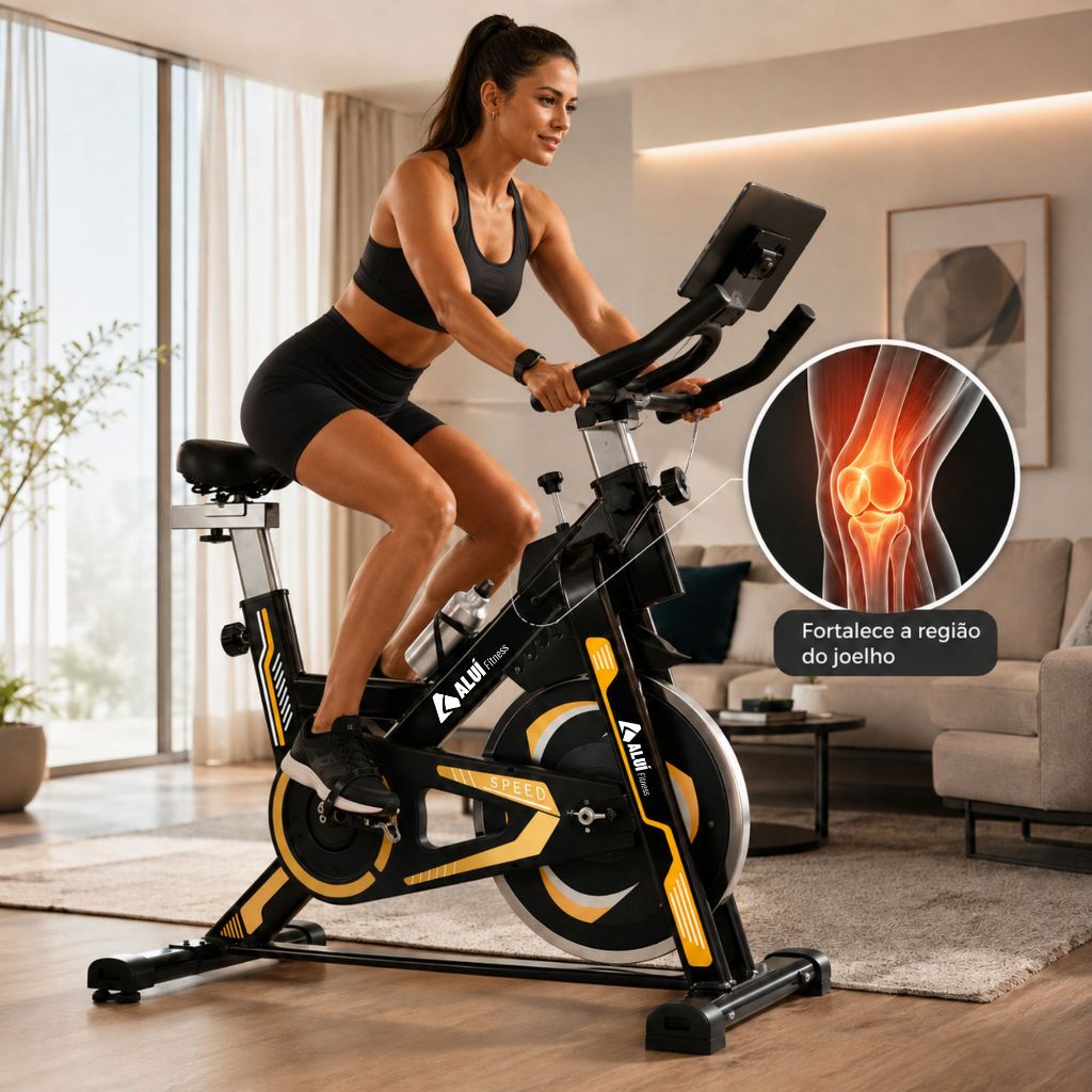 Bicicleta Bike Ergométrica Spinning Bal13 Com Roda De Inércia De 13kg Fitness Treino Em Casa Exercício Aluí