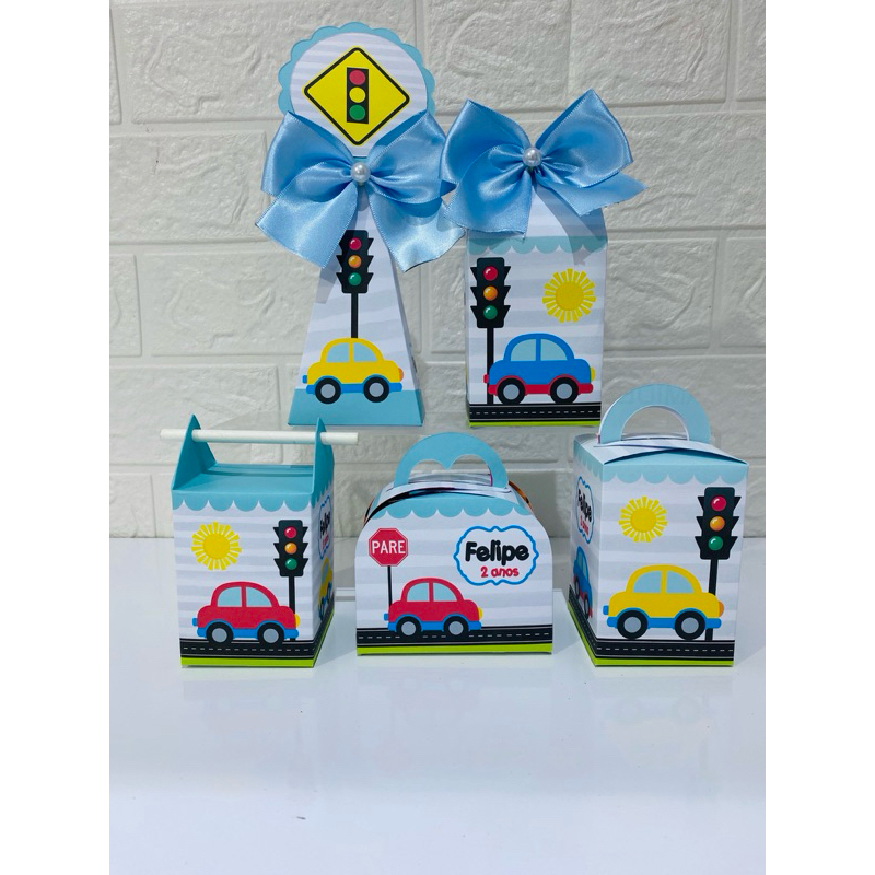 Kit Festa Personalizados CARRINHOS CARROS  ( PEGUE E MONTE) Lembrancinhas Caixinhas