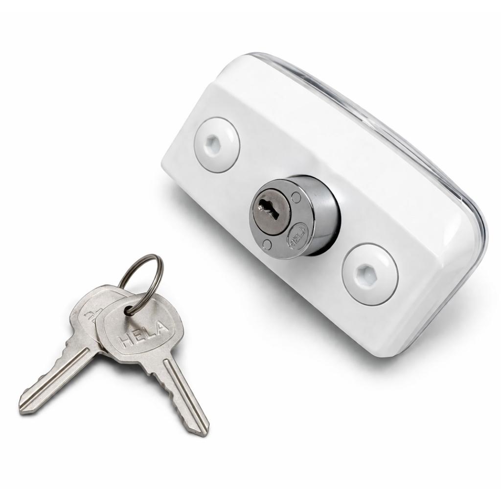 Fechadura 1520 Para Porta de Vidro Com Miolo e 2 Chaves Polímero