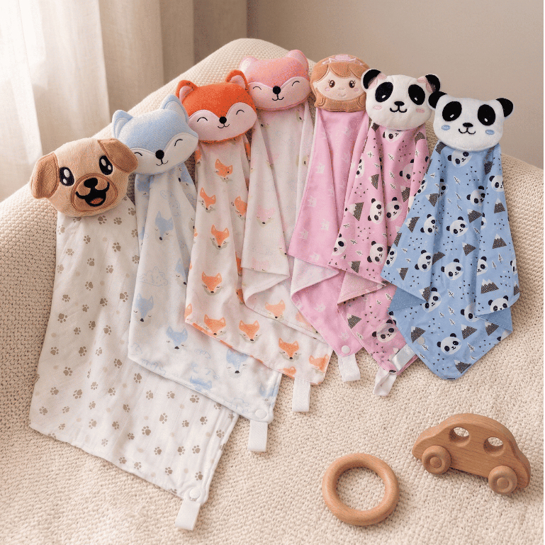 Naninha Com Prendedor De Chupeta Para Bebe Paninho Enxoval Ateliê Amor de Mãe
