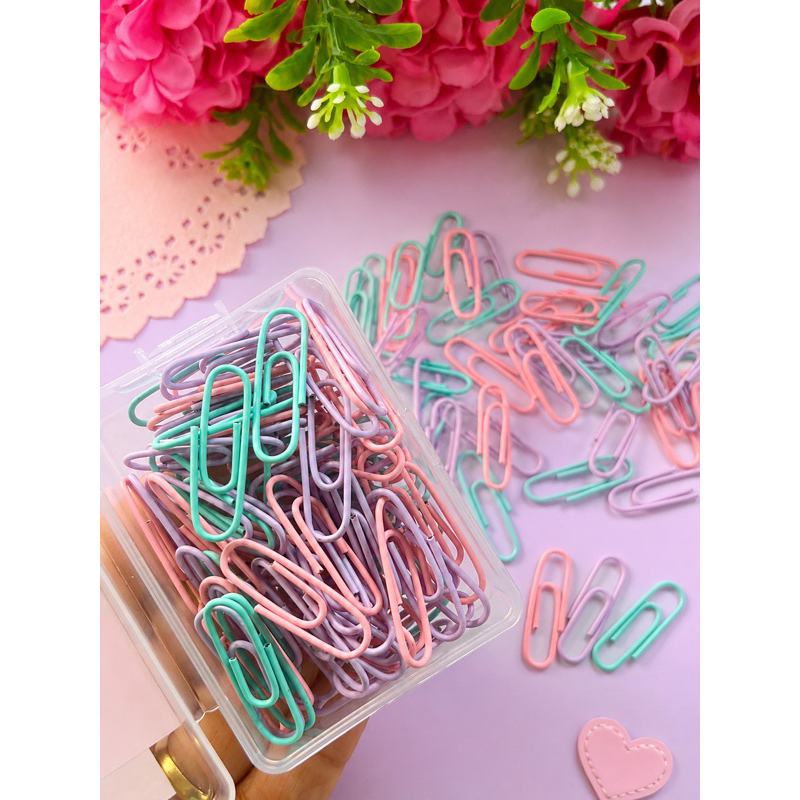 Clips para Papel Cores Candy - 70 Unidades