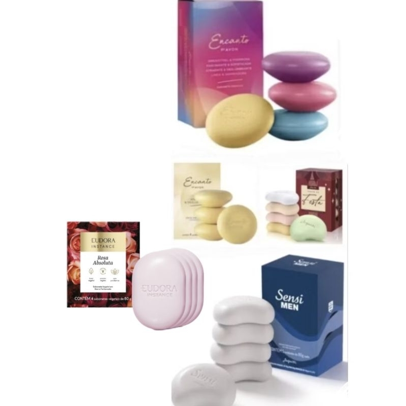 SABONETE avulsos ou caixa AVON encanto ou sensi jequiti ou eudora instance
