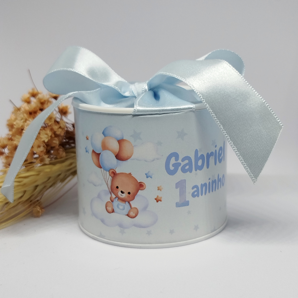 Kit tubolatas personalizadas - 5X6 ursinho | Lembrancinha aniversário | casamento | batizado | chá de bebê | maternidade