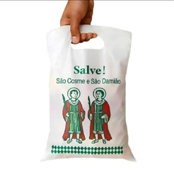 Salve! KIT 10/20/30/40/50 São Cosme e São Damião - Embalagem Branca com Ilustração de Santos