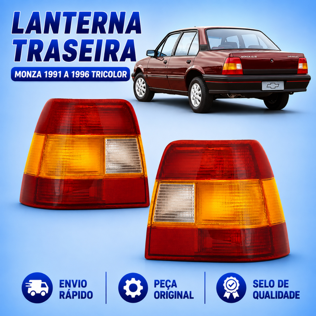 Lanterna Traseira Monza ANO 1991 1992 1993 1994 1995 1996 Tricolor