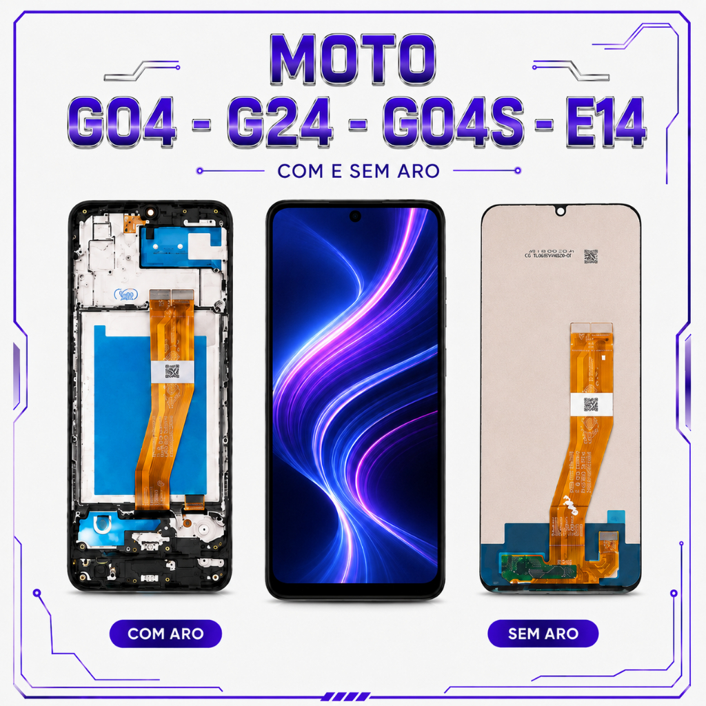 Tela para Motorola Moto G04 G04S G24 E14 Display LCD Touch Screen Reposição
