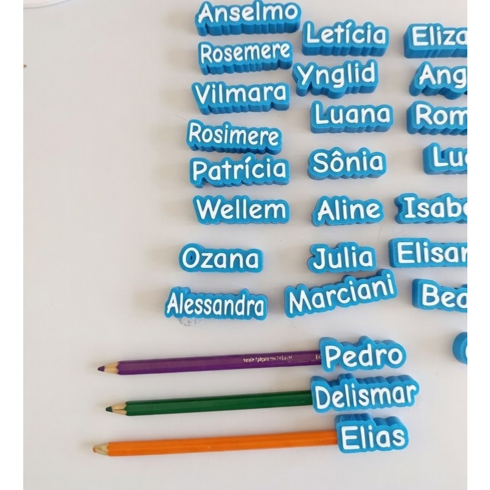 Ponteira de Lápis Personalizada com Nome | Material Escolar Infantil | Lembrancinha de Festa e Aniversário - kit